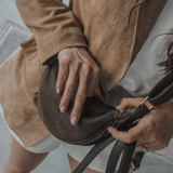 Chocolate | Bouclé Walking Bag