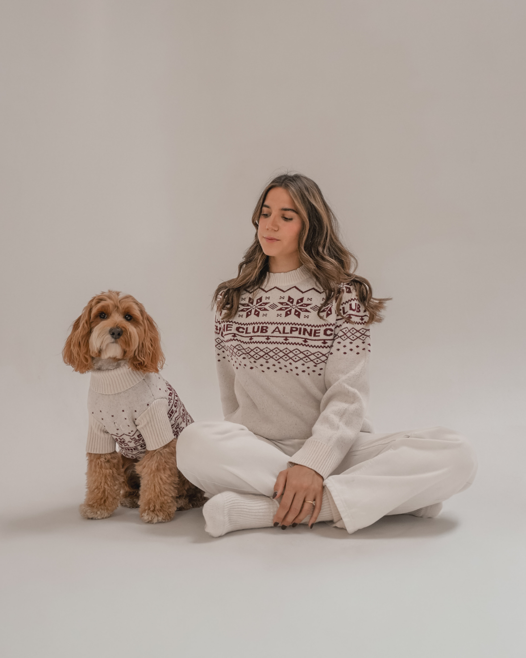 Snowberry | Après Ski Matching Human Crewneck Sweater