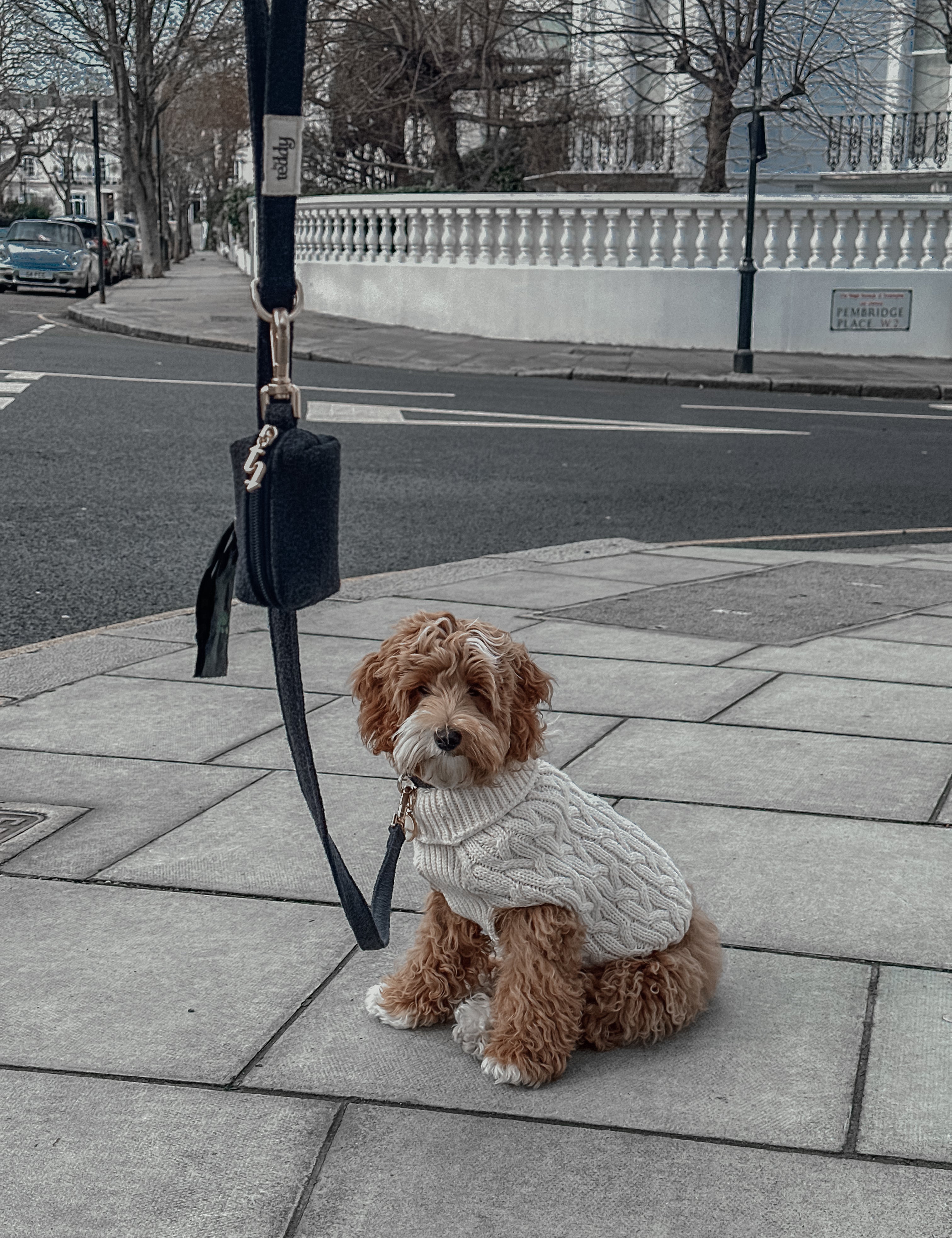 Midnight┃Bouclé Poop Bag Holder