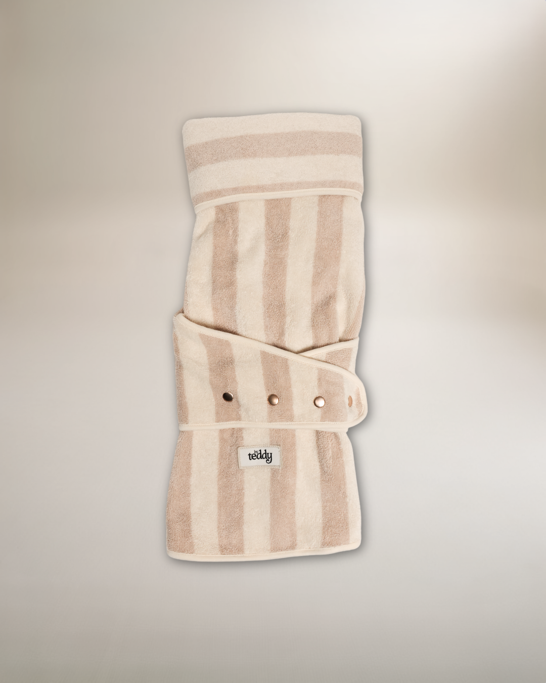 Hazelnut Stripe | The Cosy Cloak Drying Robe