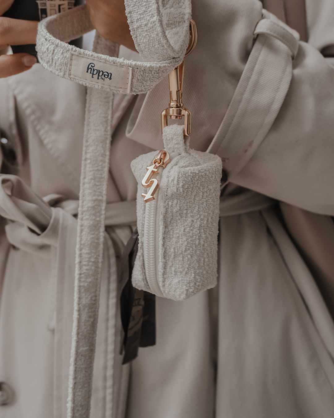 Marshmallow┃Bouclé Poop Bag Holder
