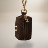 Chocolate┃Bouclé Poop Bag Holder