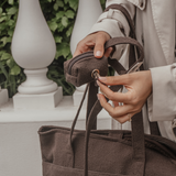 Chocolate┃Bouclé Poop Bag Holder