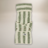 Matcha Stripe | The Cosy Cloak Drying Robe
