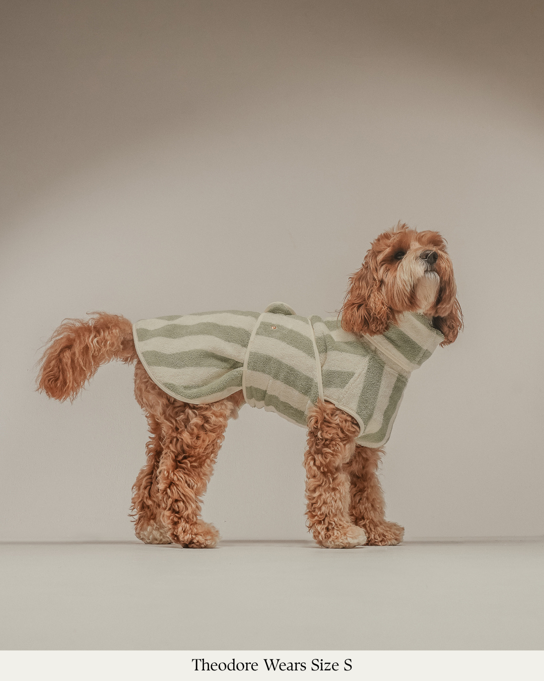 Matcha Stripe | The Cosy Cloak Drying Robe