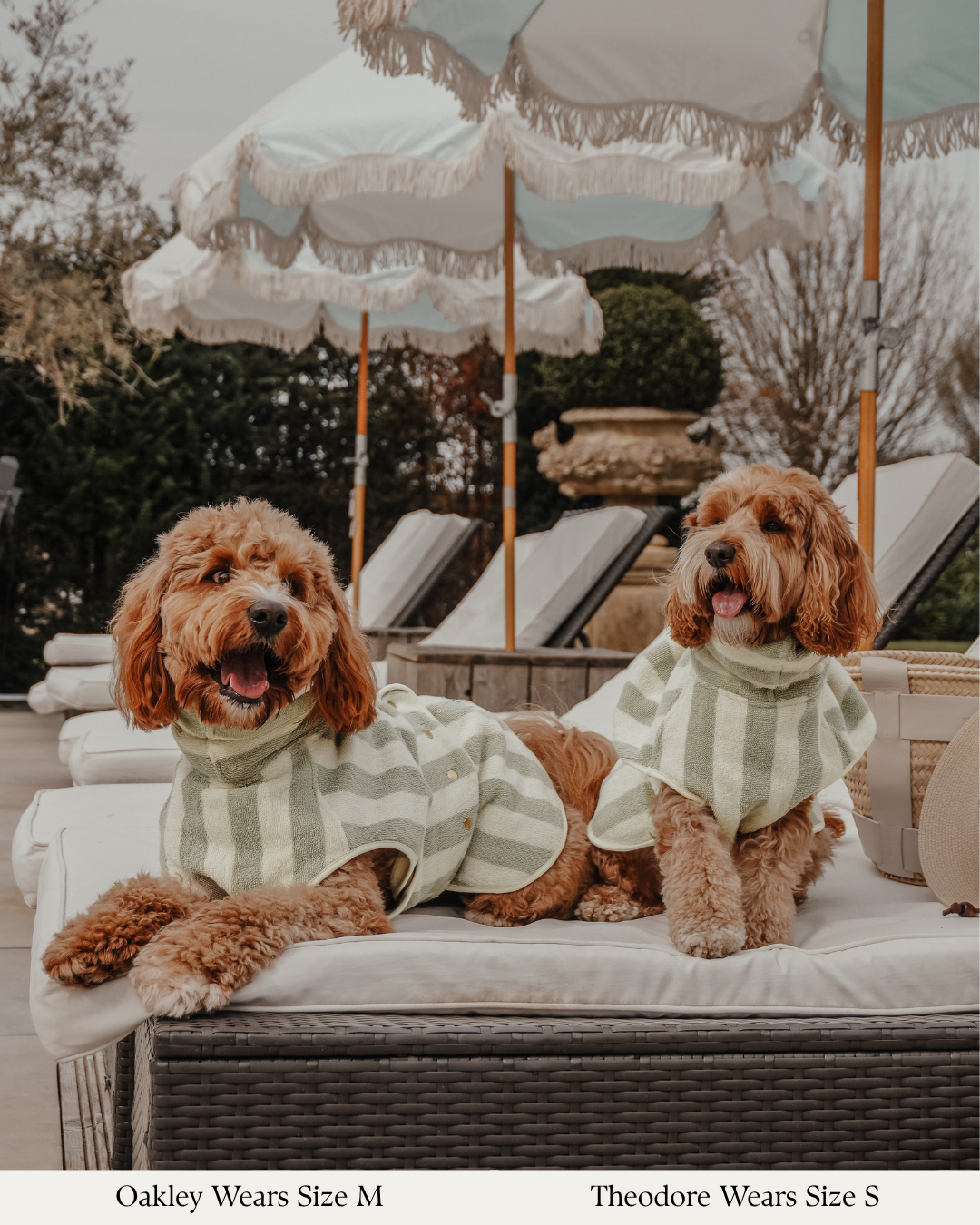 Matcha Stripe | The Cosy Cloak Drying Robe